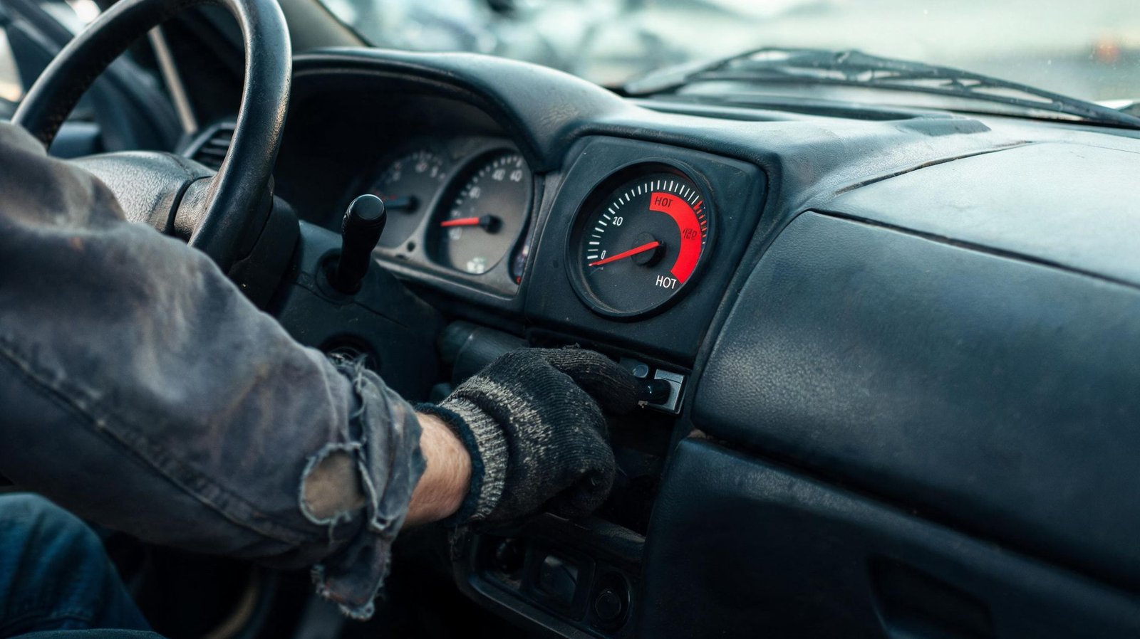 Dashboard temperature gauge reading hot after an engine replacement